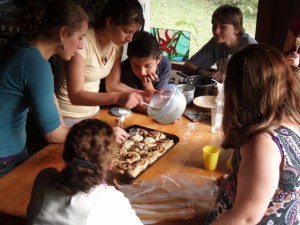 Mini-course elective students learn to cook at Monteverde Friends School in Costa Rica