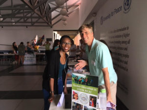 Internship in Costa Rica - Rick Juliusson at intern fair at UPEACE
